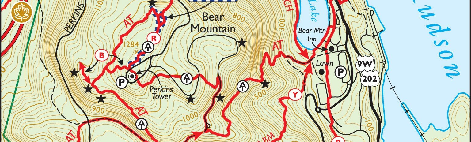 Harriman State Park Bear Mountain Hiking Topo Map